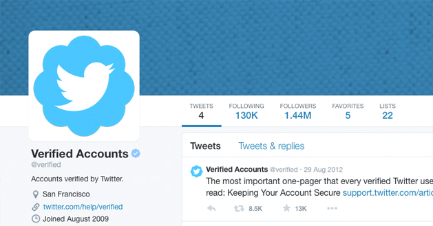 Verified Twitter Accounts