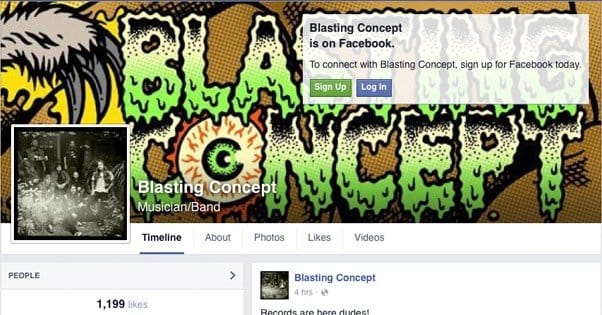 Blasting Concept Facebook page