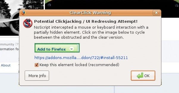Clickjacking Example