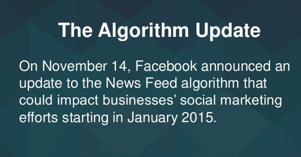 Algorithm Update on Facebook
