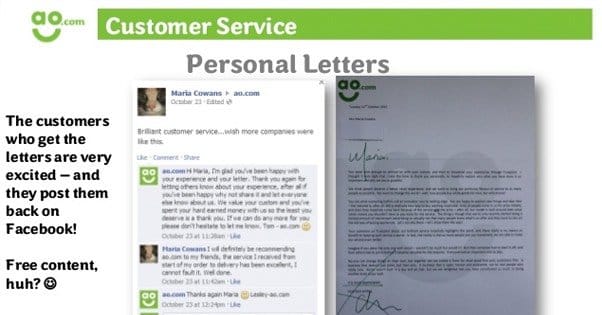 Testimonials from Customers Posted to FB