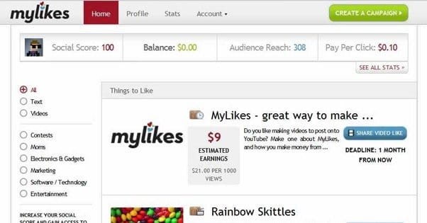 MyLikes Dashboard