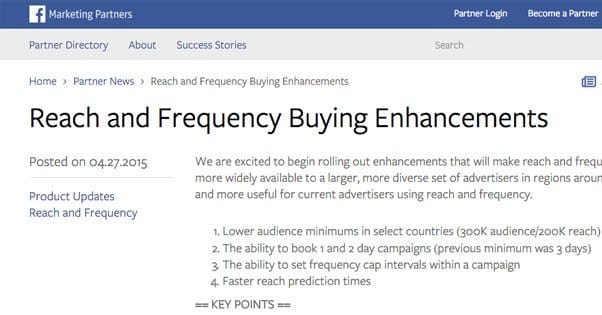 Reach and Frequency Enhancements