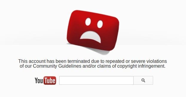 YouTube Account Banned