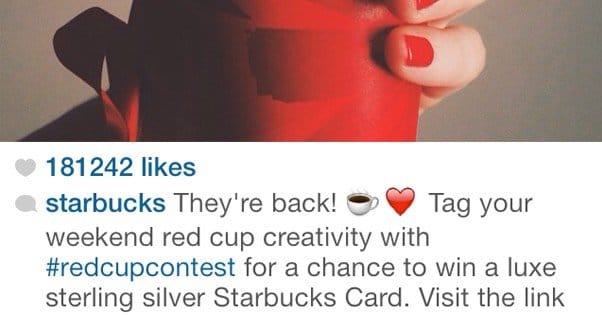 Branded Hashtag Starbucks