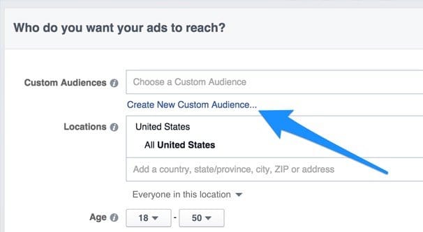 Create Facebook Ad Audience