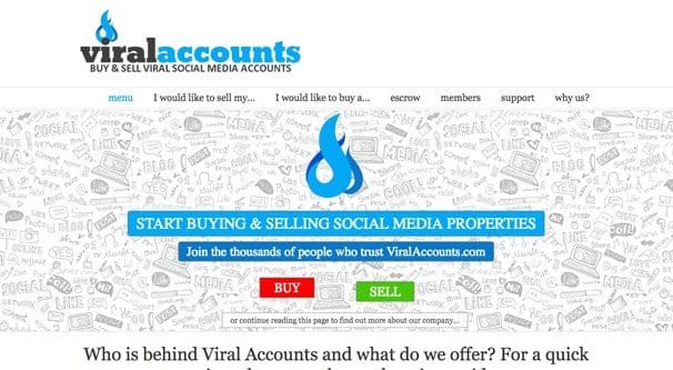 Viral Accounts Website