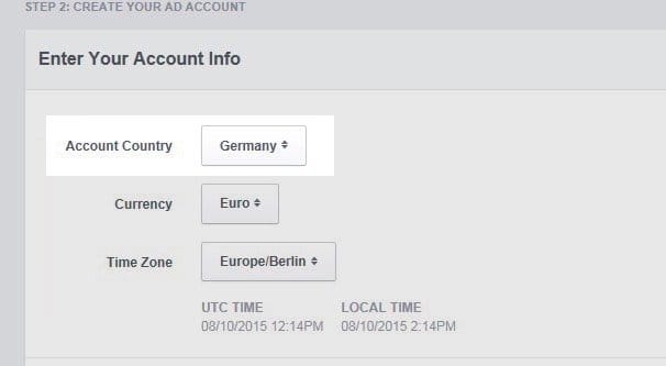 Dropdown Country Facebook Ads Setup