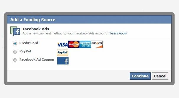 Funding Sources on Facebook