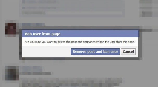 Ban a User from Facebook
