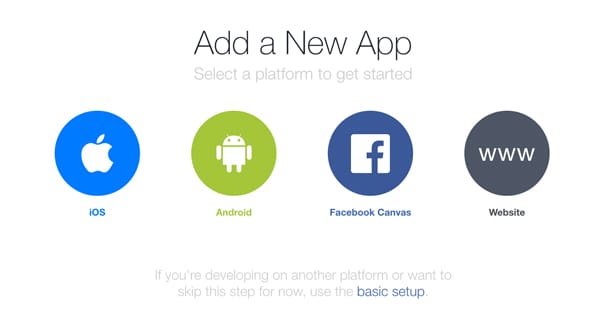 Facebook SDK Add an App