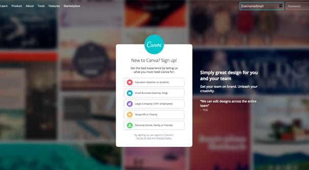 Canva Website