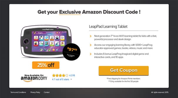 Example Amazon Product Landing Page