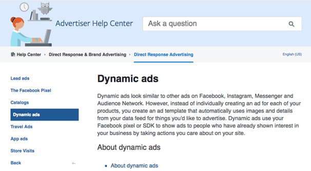 Help Info on Dynamic Ads