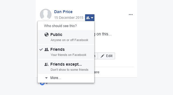 Facebook Privacy Settings on Post