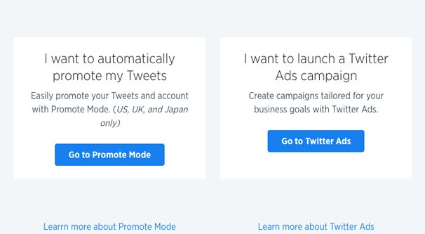 Promote Tweets or Ad Campaign