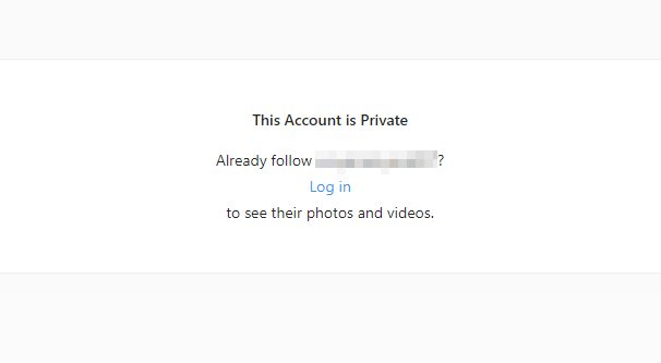 Private Instagram Profile Example