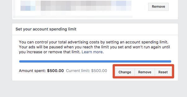 Account Spending Limit on FB